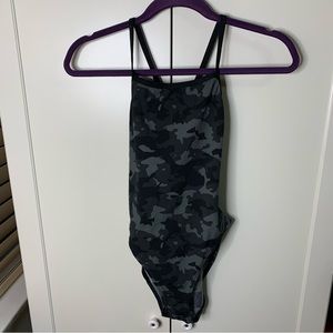Speedo Camouflage Racing Diving One-Piece Swimsuit